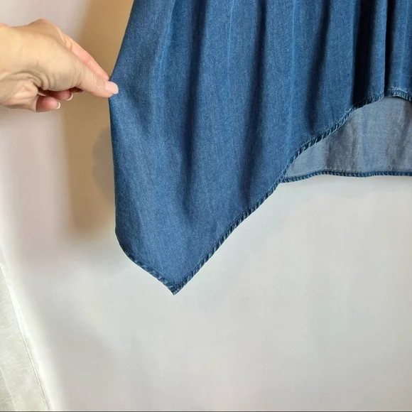 Saks 5th Avenue Chambray Tunic Top - Picture 6 of 11